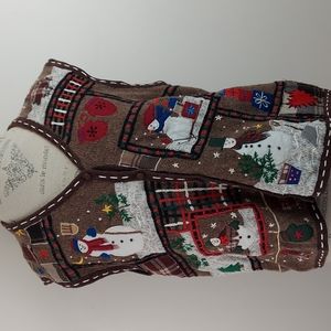 Designers Orginals Patchwork Style Christmas/Winter Sweater Vest